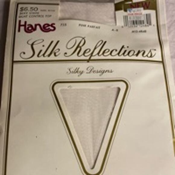 Vintage Hanes Silk Reflections Pantyhose Pink Parfait A-B NIP - Picture 3 of 4